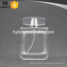 Frasco de perfume de vidro vazio transparente de 100ml